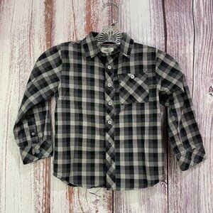 Ben Sherman Button Down Long Sleeve Shirt Boys Size 4  #5125